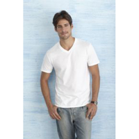 Gildan Mens Soft Style V-Neck T-Shirt (white)