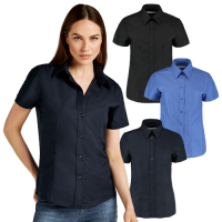 Kustom Kit Ladies Pinpoint S/S Shirt (cols)