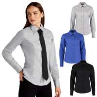 Kustom Kit Ladies L/Sleeve Oxford Shirt (Cols)