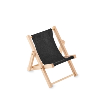 Wooden deck chair mobile phone stand