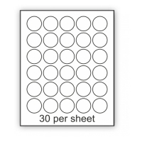 37mm diameter paper stickers