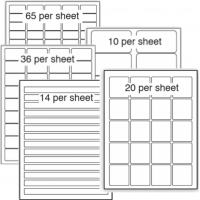 Paper labels / stickers by the sheet (non-stock)